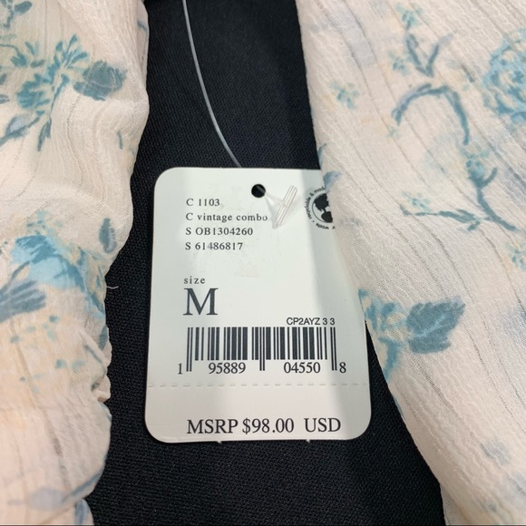 Free people final rose blouse v neck long sleeve - Picture 9 of 10